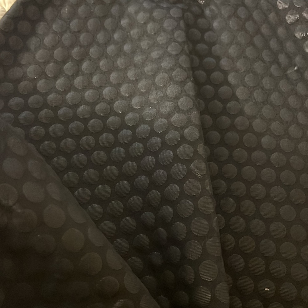 Vince Camuto black on black polka dot dress w/ synched waist. Zip at the back. - Picture 2 of 5